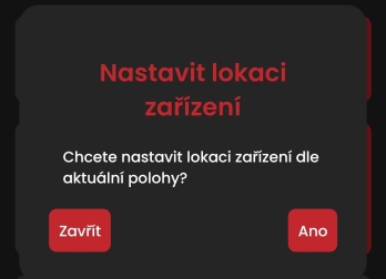 Dialog pro změnu lokace MP