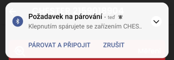 Notifikace s výzkou k zahájení párovacího procesu