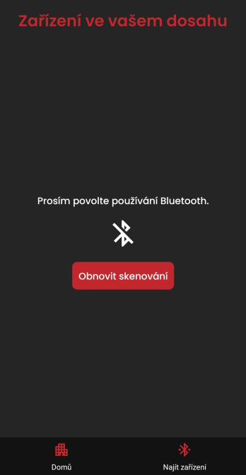 Výzva k zapnutí/povolení Bluetooth