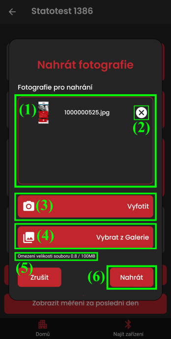 Vyplněný dialog pro nahrávání obrázků