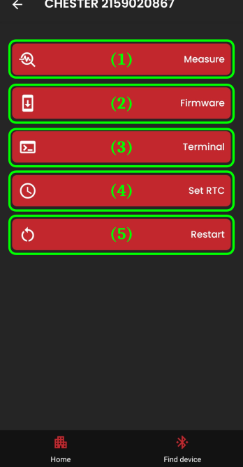 Device Control Screen