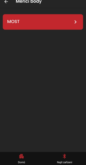 Screen with list of offered Measurement Points